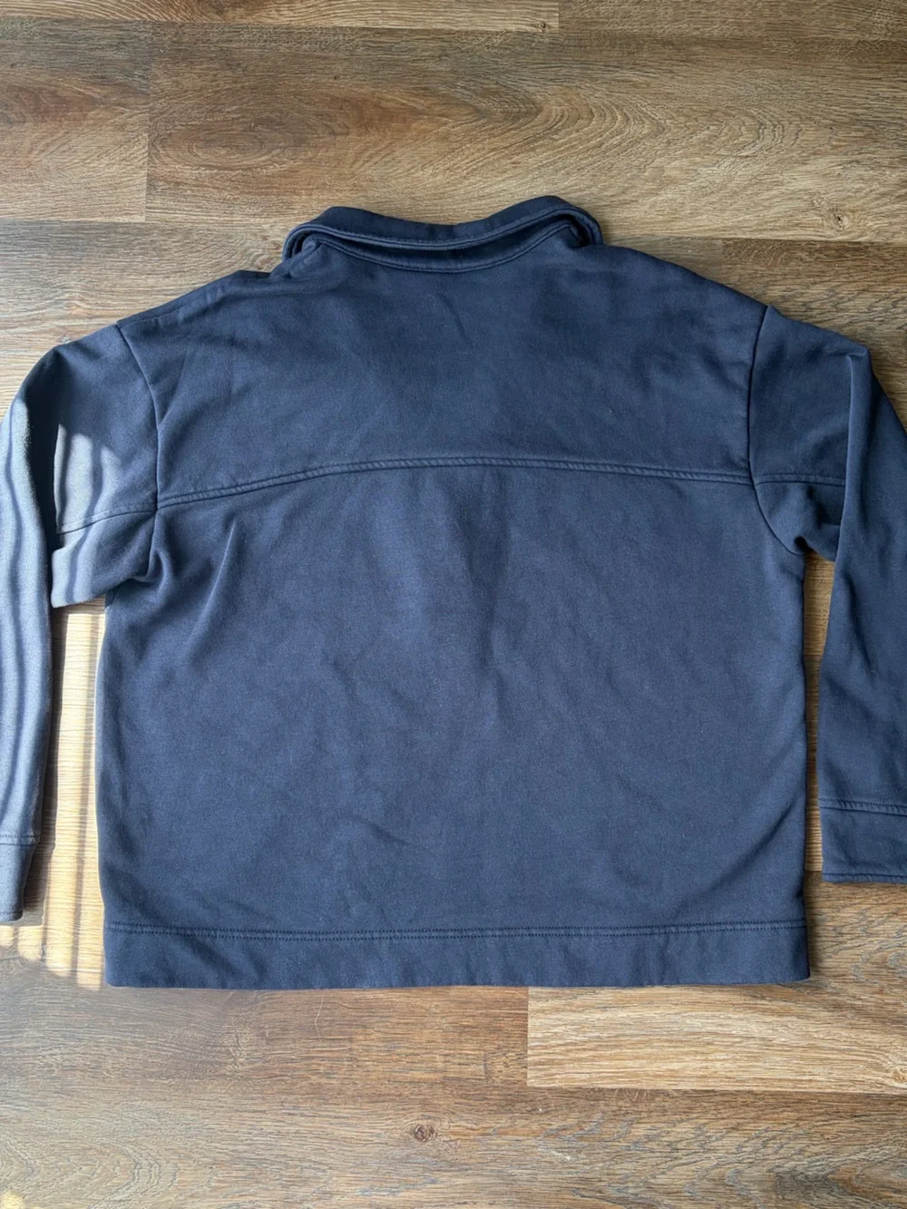 Banana Republic Men's Navy Long Sleeve Polo Sweatshirt